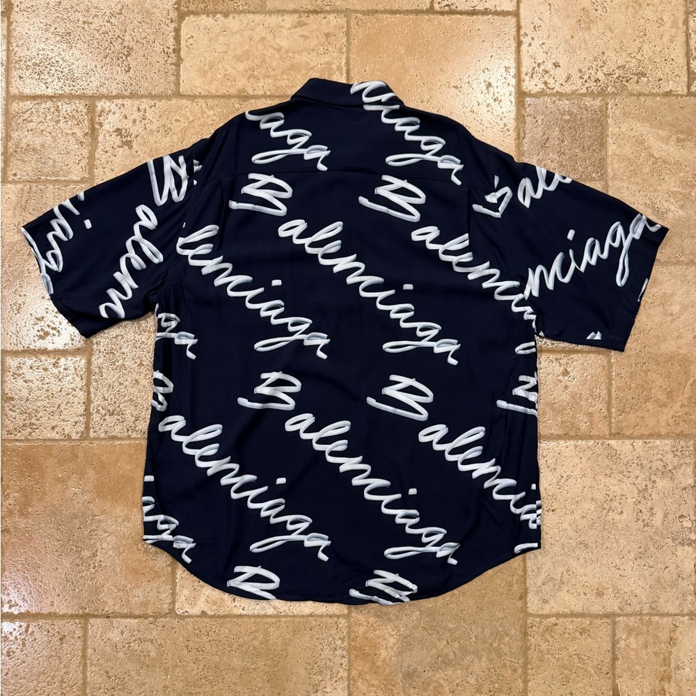 Balenciaga All Over Cursive Script Logo Minimal N… - image 7